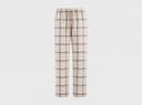 Pyjamabroek dames flanel mauve check