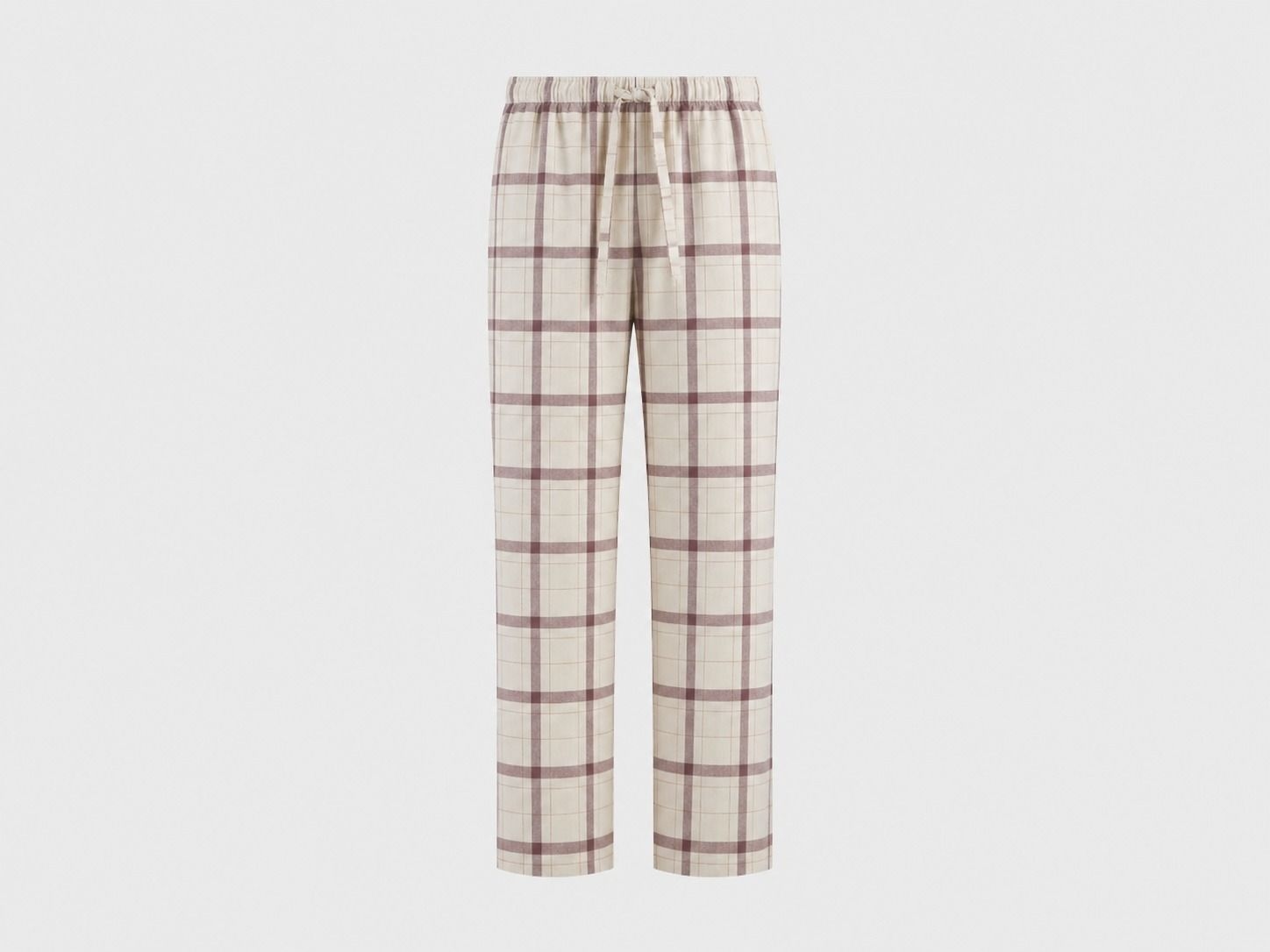 Pyjamabroek dames flanel mauve check