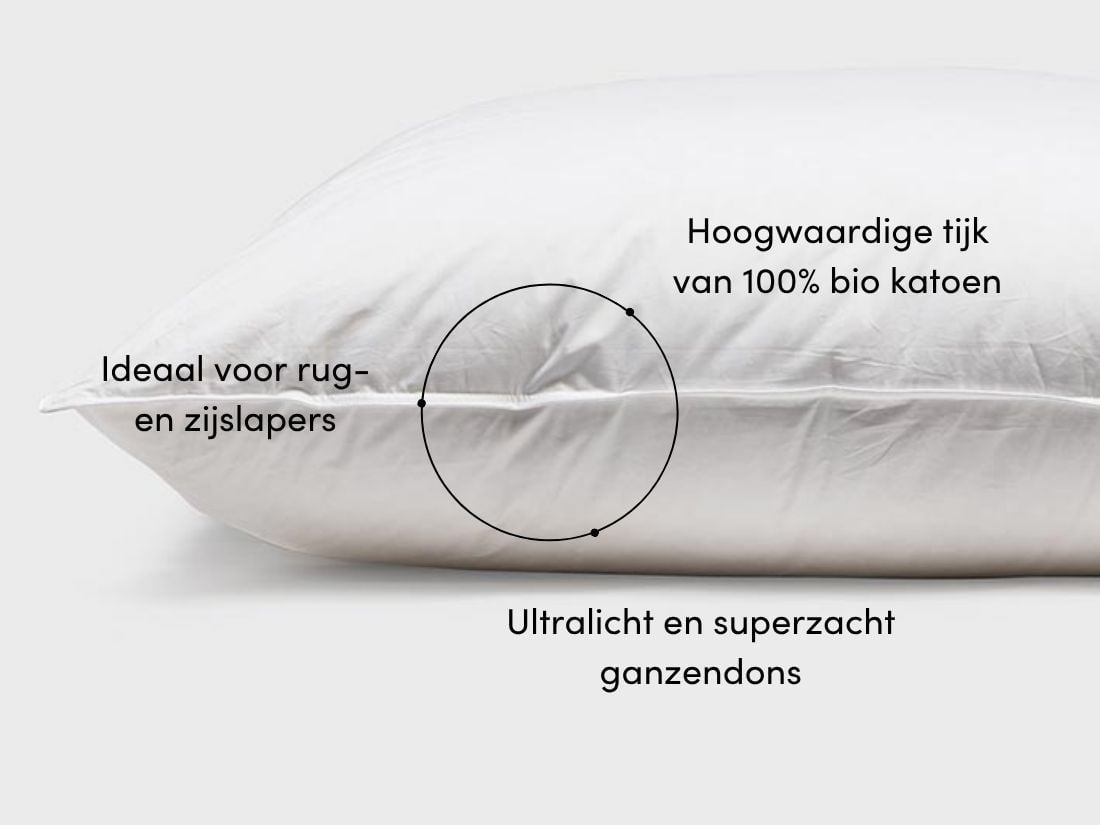 Kussen ganzendons 70x90 medium