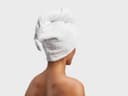 Serviette cheveux éponge blanc pur