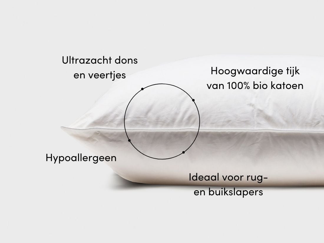 Kussen halfdons 60x70 zacht