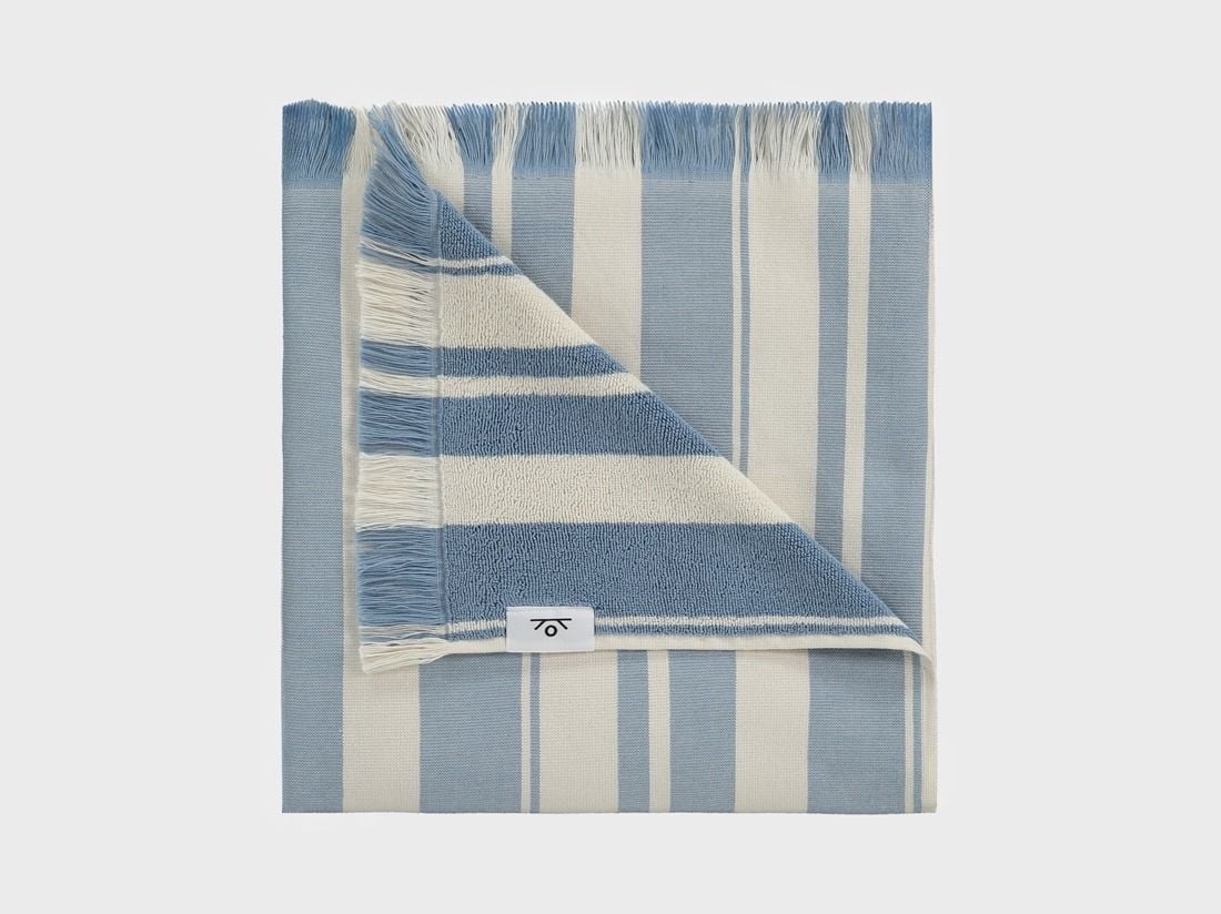 Hamamdoek Faded Blue Stripe 100x180 - 1 st.