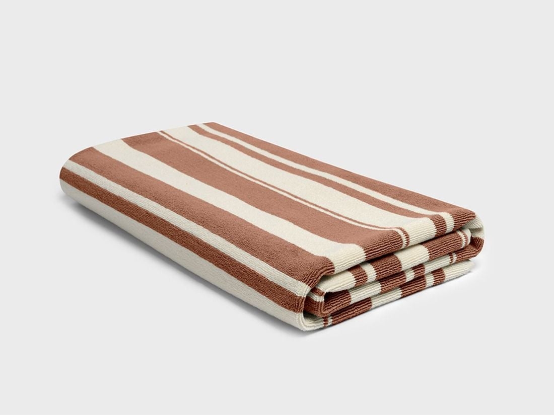 Hamamdoek Terracotta Stripe 100x180 - 1 st.
