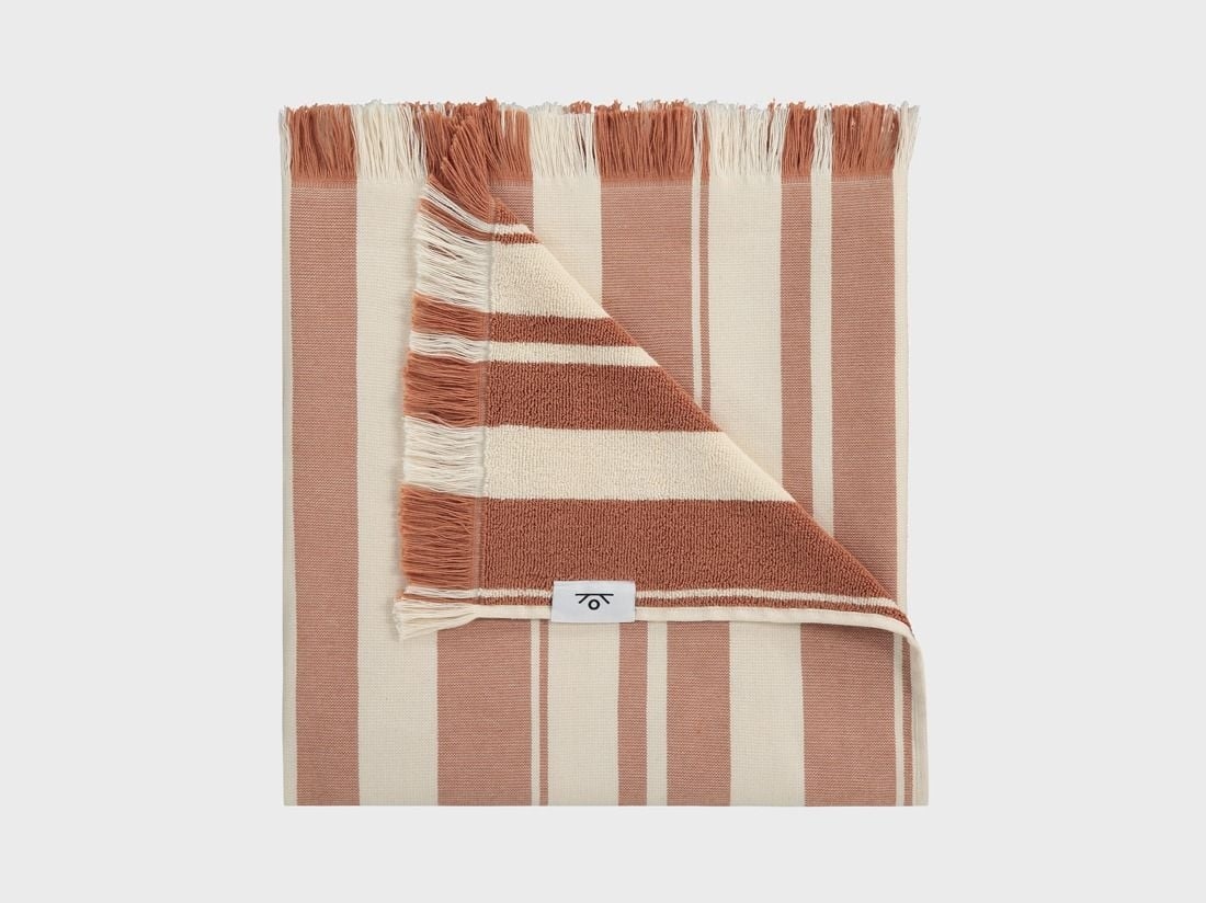 Hamamdoek Terracotta Stripe 100x180 - 1 st.