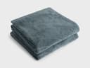 Serviette de toilette en velours bleu galet 50x100