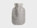 Housse de bouillotte en laine mérinos mélange gris 36x20