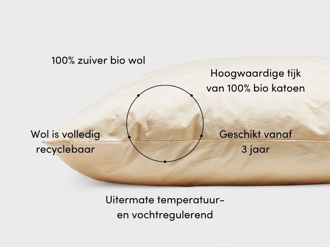 Kinderkussen wol 50x60 zacht