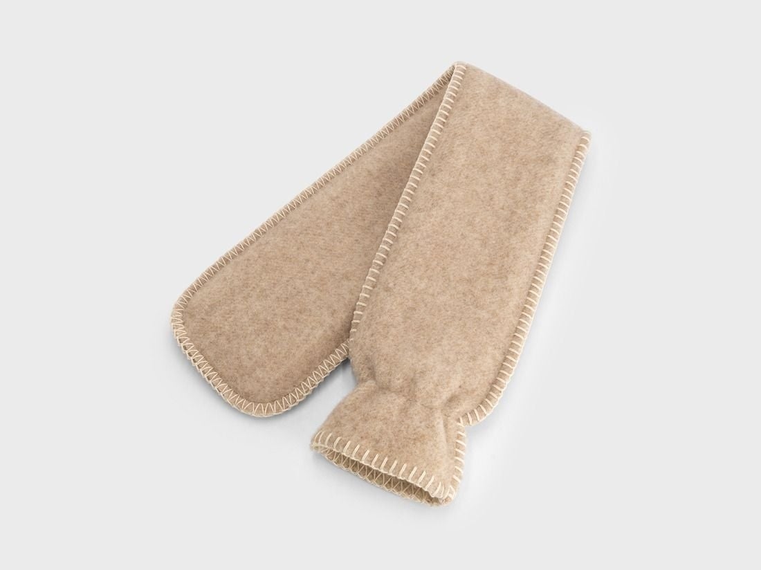 Kruikzak XL merino wol camel melange 78x12