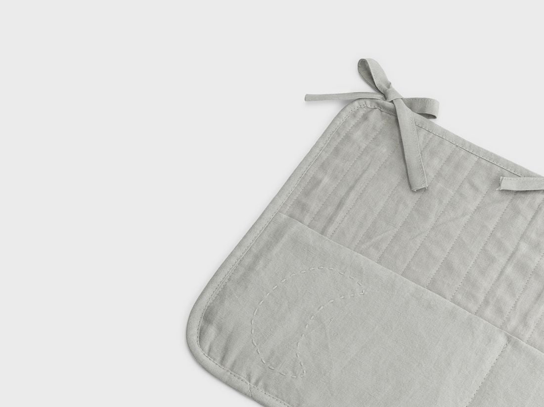 Organisateur en lin vert brumeux