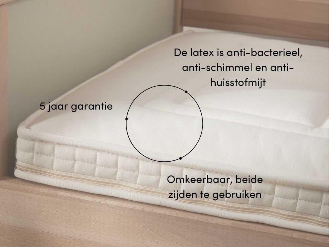 Peutermatras 70x140 natuurlatex