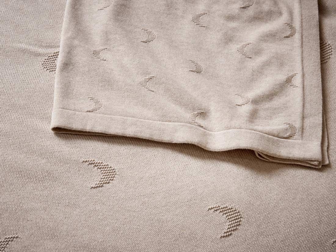 Babydeken katoen moon oat melange 75x100