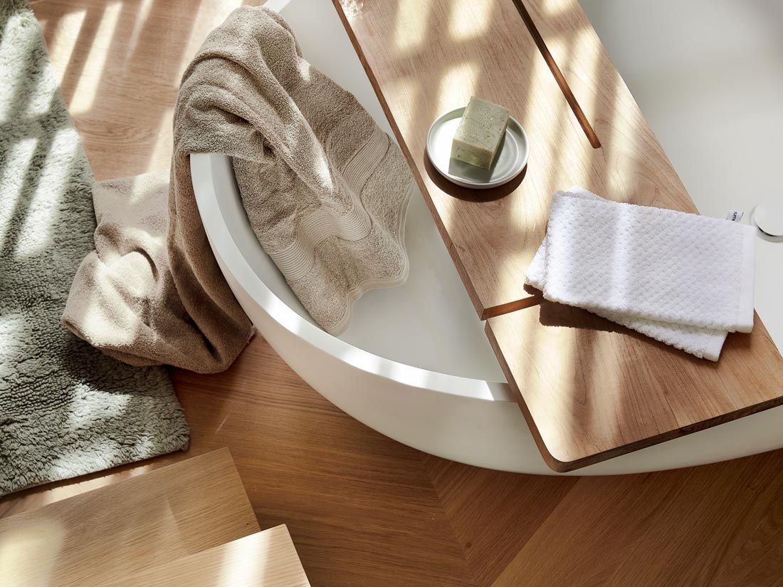 Badlaken terry warm taupe 100x150 - 1 st