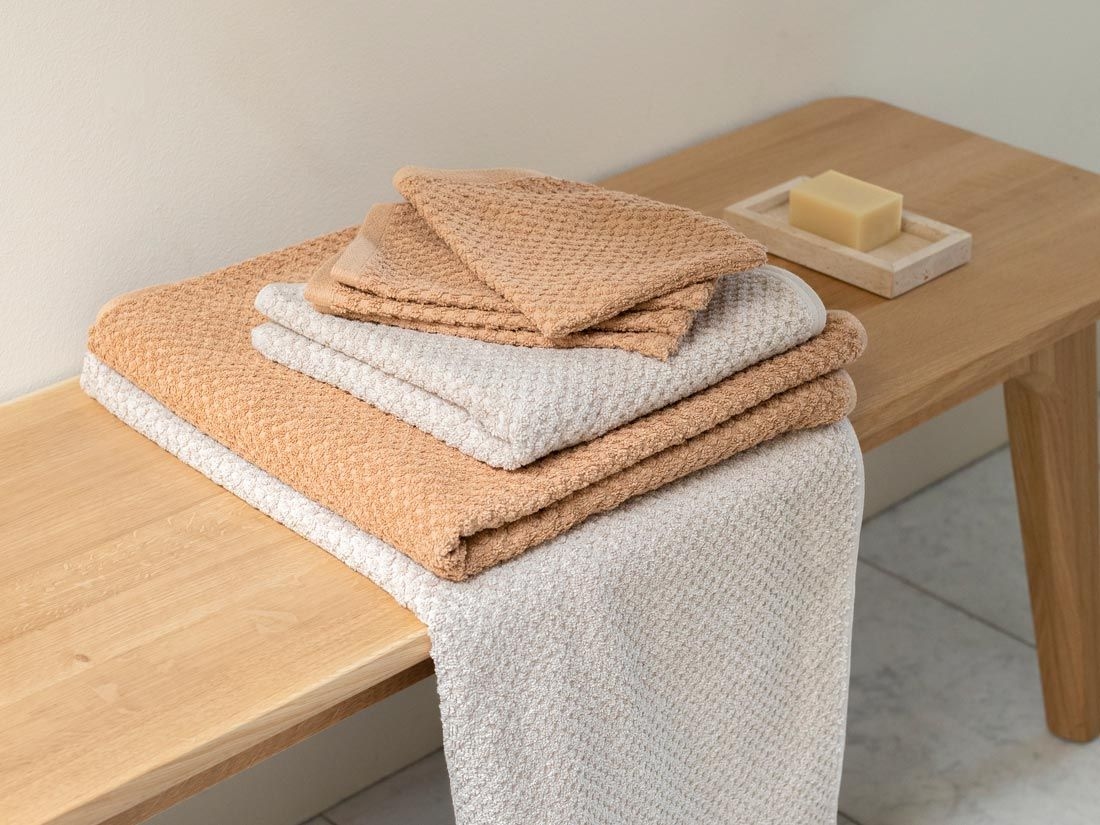 Washandjes dots honey 15x22 - 4 st