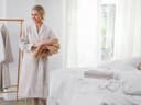 Serviette de bain nid d'abeille miel 70x140 - 2 pcs