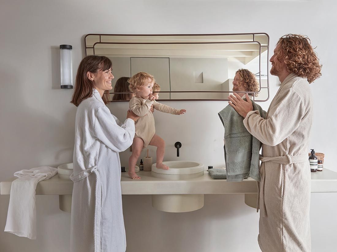 Peignoir nid d'abeille blanc pur L