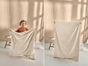 Strandlaken velours seashell soft sand 86x140
