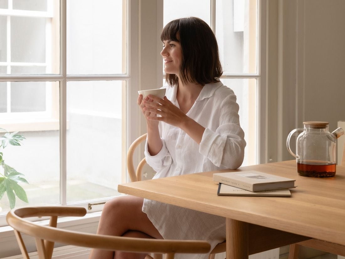 Blousejurk gewassen linnen wafel pure white