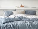 Kussensloop gewassen linnen dusk blue