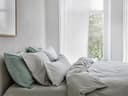 Parure de lit flanelle de coton gris clair