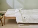 Housse de couette enfant satin de coton blanc chaud botanique