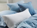 Taie d'oreiller flanelle de coton bleu clair