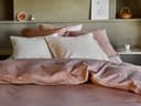Taie d'oreiller satin de coton rose blush