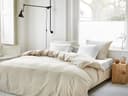 Parure de lit satin de coton gris sable