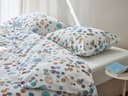 Parure de lit satin de coton touches d’aquarelle multicolore