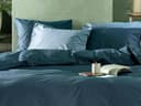 Taie d'oreiller percale de coton bleu marine