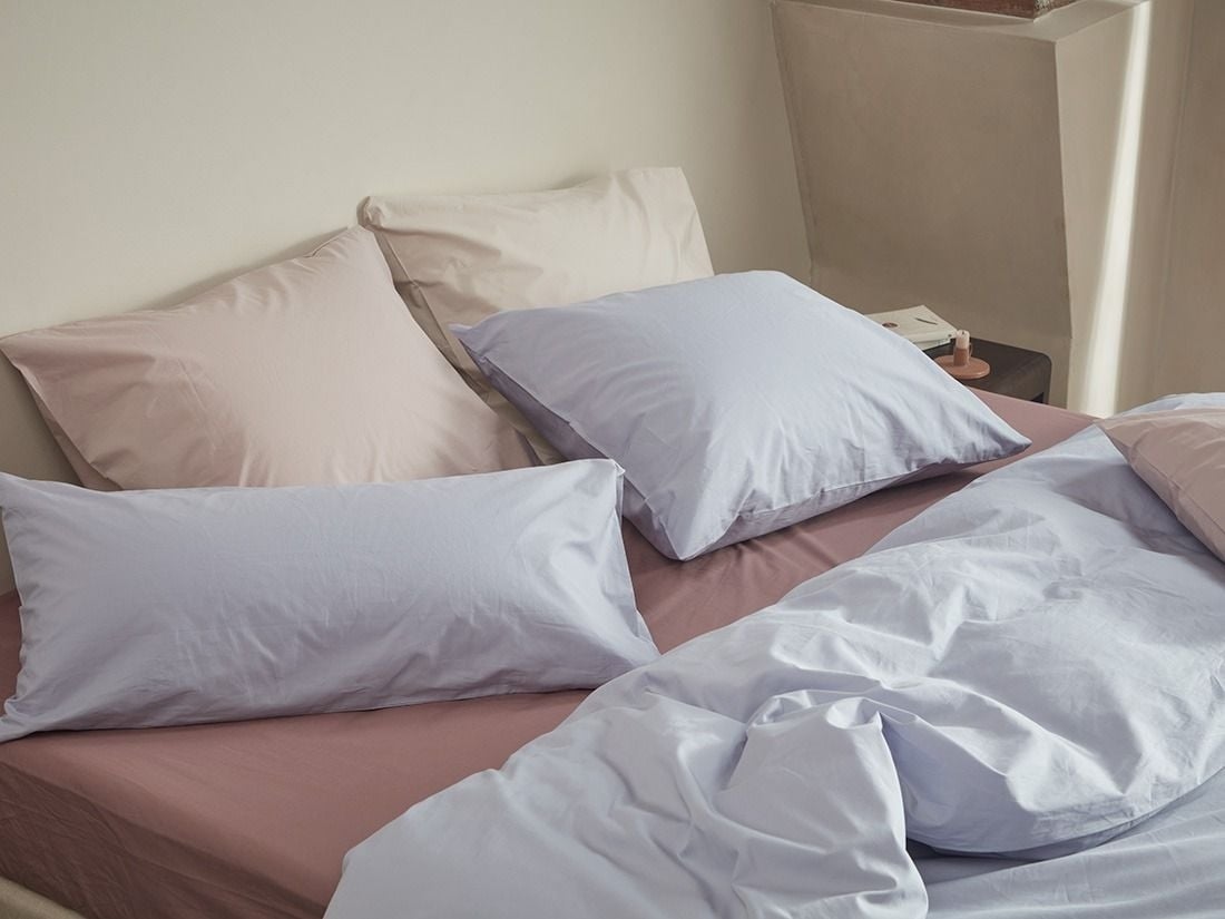 Dekbedovertrek percal katoen lavender blue - zonder slopen