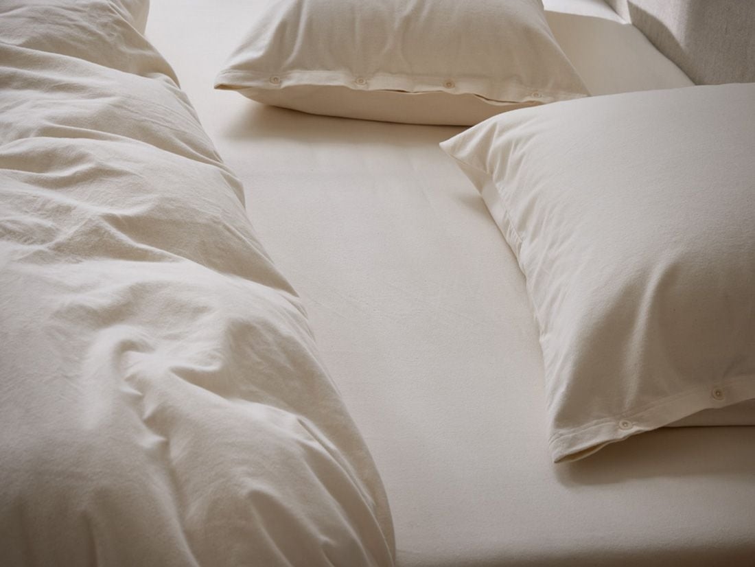 Hoeslaken flanel natural