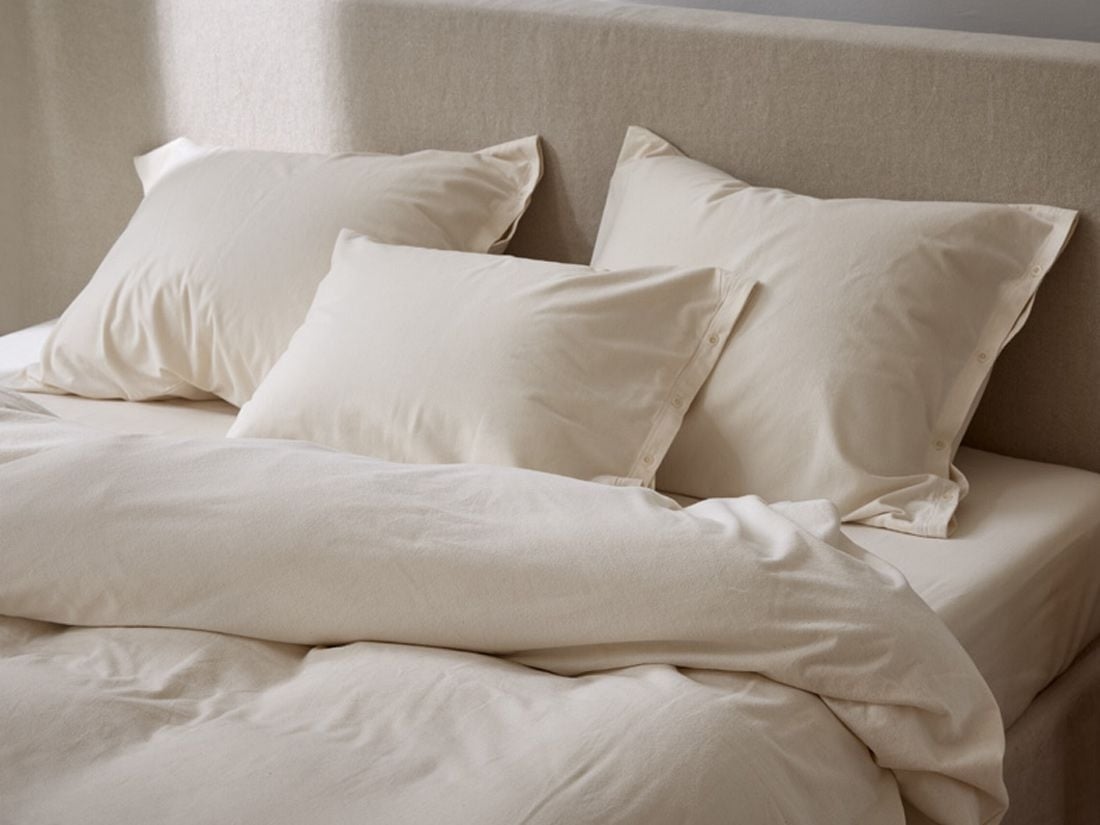 Kussensloop flanel natural