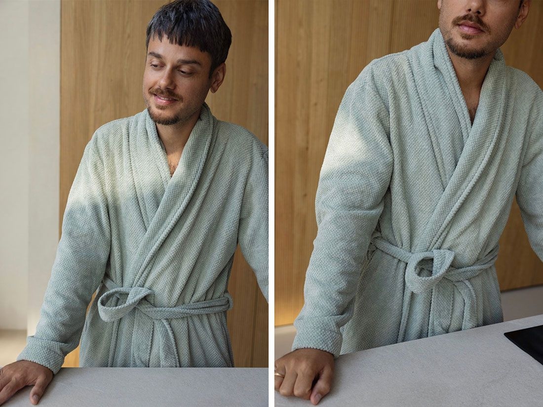 Badjas mini dots sea green