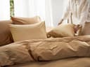 Taie d'oreiller satin de coton miel