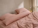 Kussensloop zijslaper katoensatijn cosmea pink 37x160