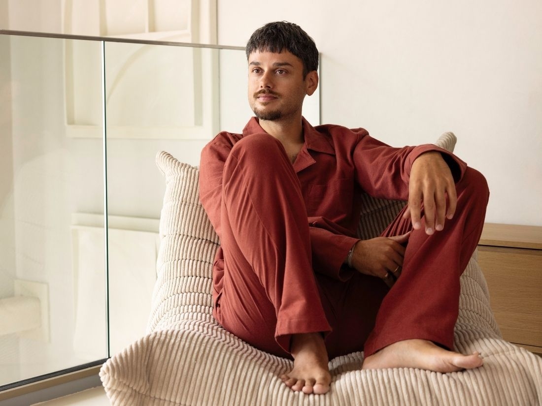 Pyjamaset heren flanel red velvet