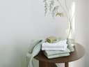 Serviette lin lavé gaufré vert brumeux - 1 pc