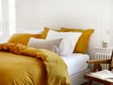 Housse de couette flanelle de coton jaune d'Inde