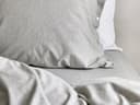 Drap plat flanelle de coton gris clair