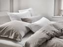 Housse de couette flanelle de coton marron pierre