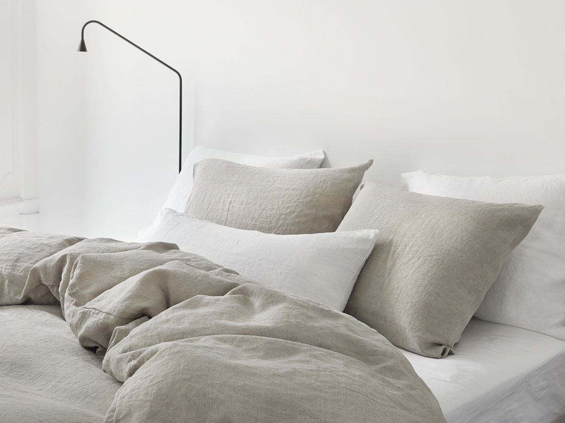 Kussensloop gewassen linnen natural