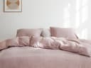 Kussensloop gewassen linnen rose chambray