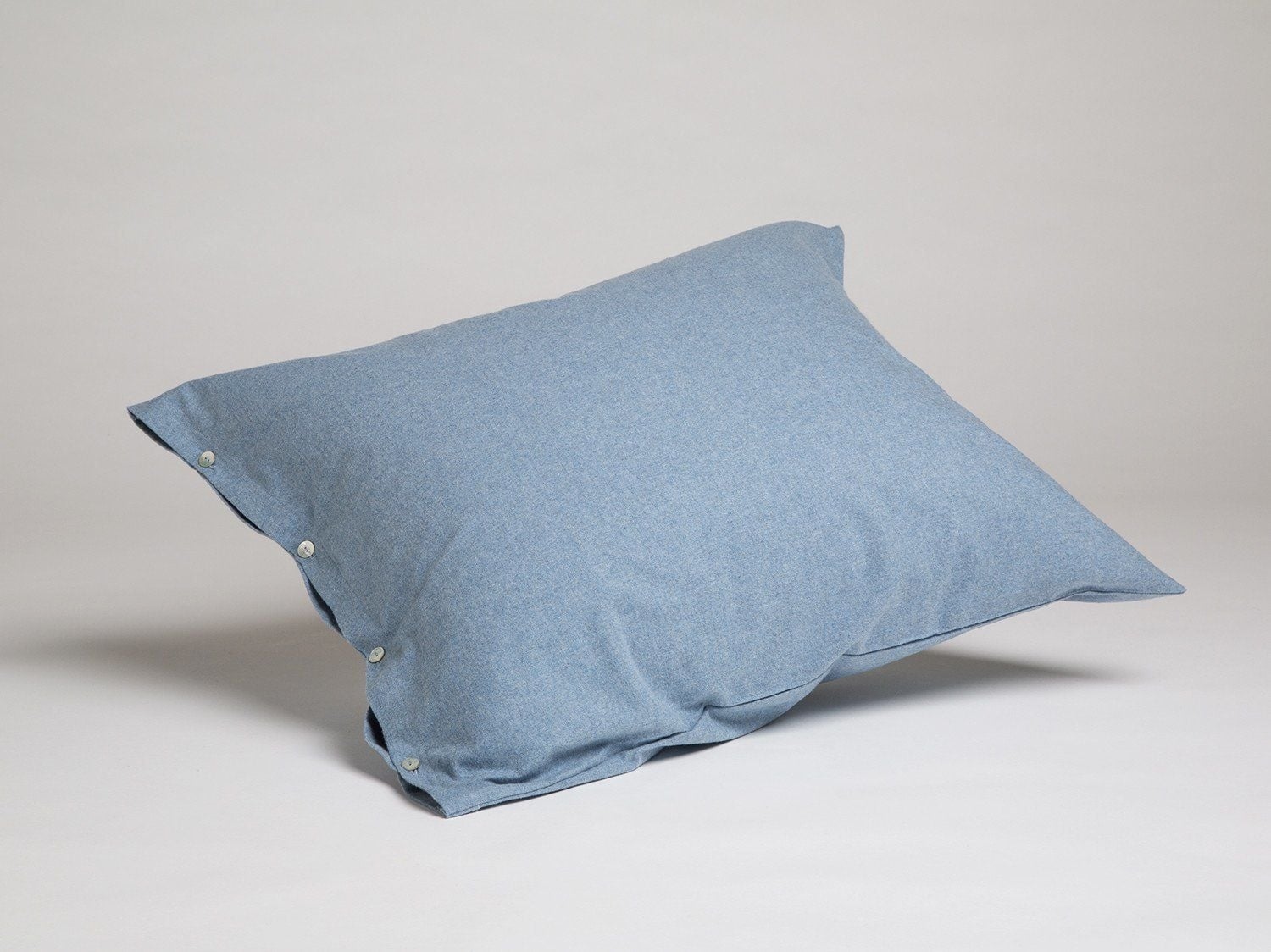 Taie d'oreiller flanelle de coton bleu clair 60x70
