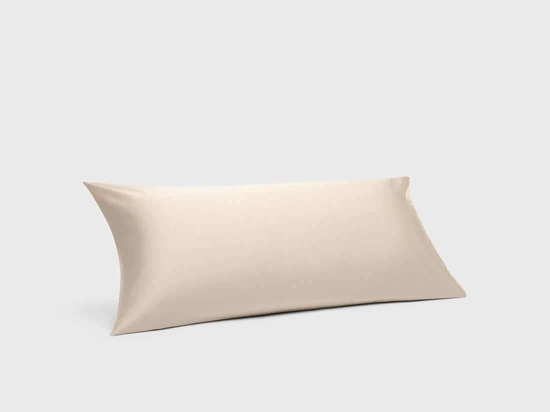 Taie d’oreiller satin de coton lait d’amande