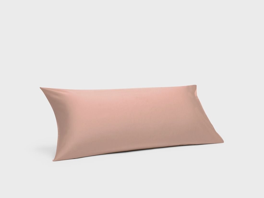 Taie d’oreiller satin de coton rose cosmos