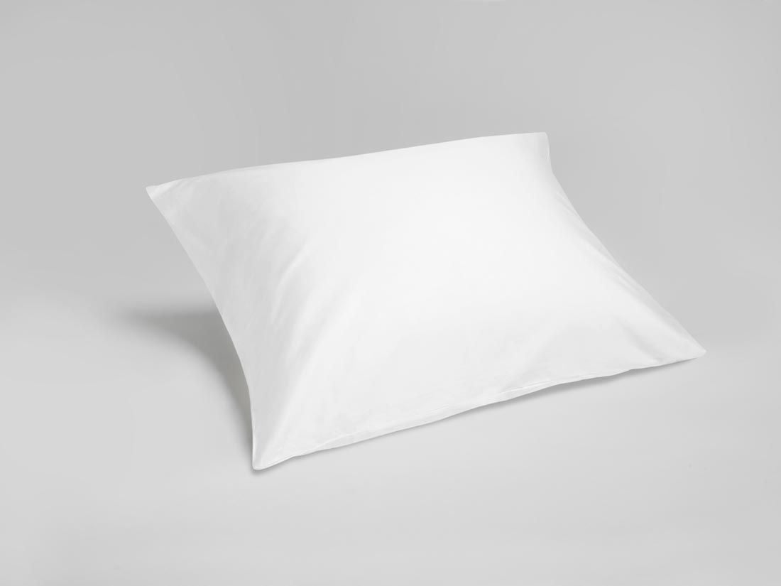 Kussensloop katoensatijn pure white
