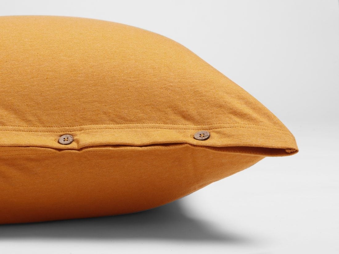 Taie d'oreiller jersey jaune tournesol 60x70