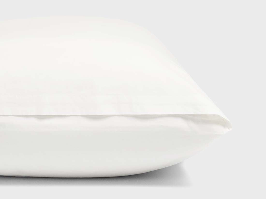 Taie de traversin percale de coton blanc sérénité 37x160