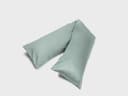 Kussensloop zijslaper katoensatijn sea green 37x160