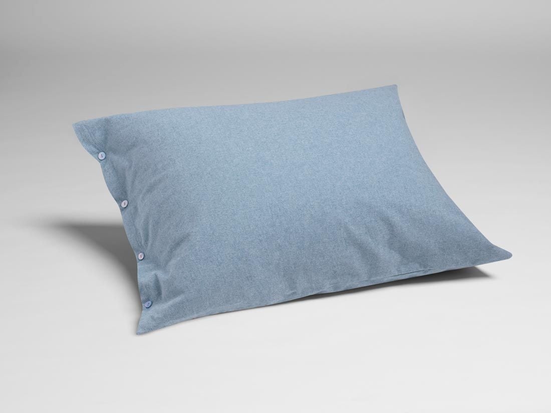 Kussensloop flanel light blue